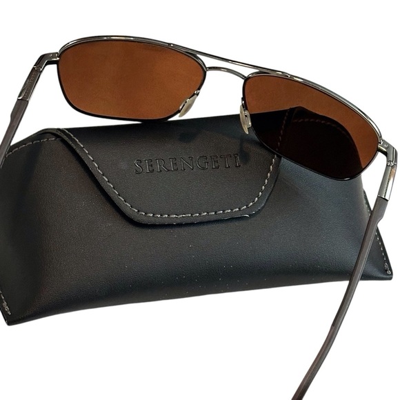 Serengeti Spello 8799 Aviator Unisex Sunglasses Prescription Lenses And Case - Picture 2 of 9